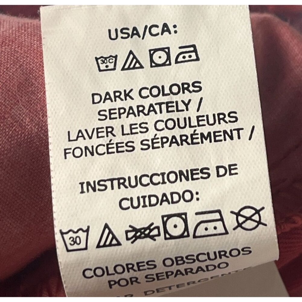 Chaps Straight Leg Chino Pants Men 36 Red Flat Front Trouser Pockets 100% Cotton - Picture 6 of 8